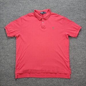Polo Ralph Lauren Polo Shirt Mens‎ 2XL Pink Short Sleeve Preppy Casual